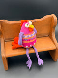 Kooky Chicken- Pink, Orange, Purple - 5 Feathered Tail
