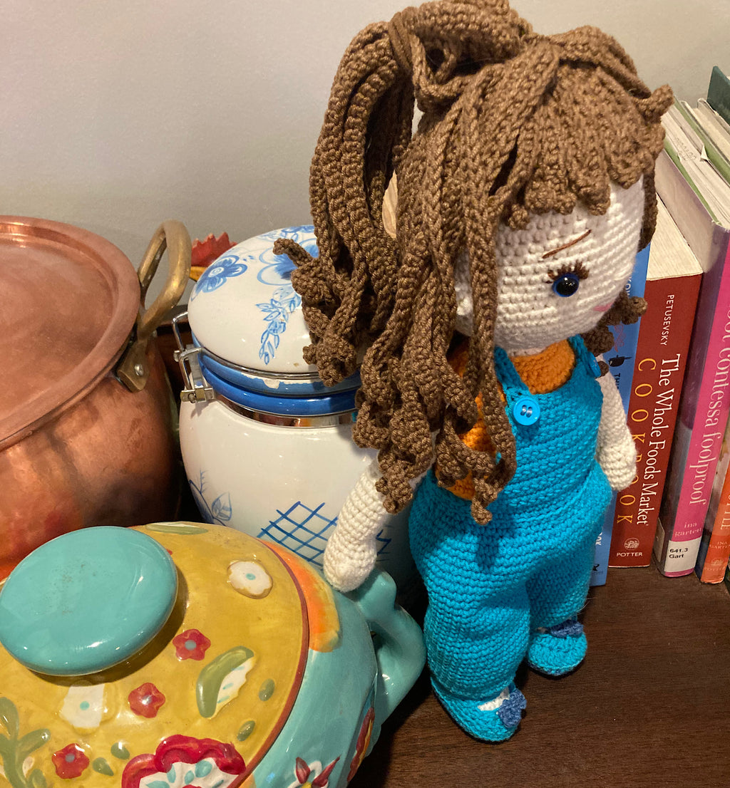 Miss Mim’s Custom Traditional Girl Doll with Overalls & Tee