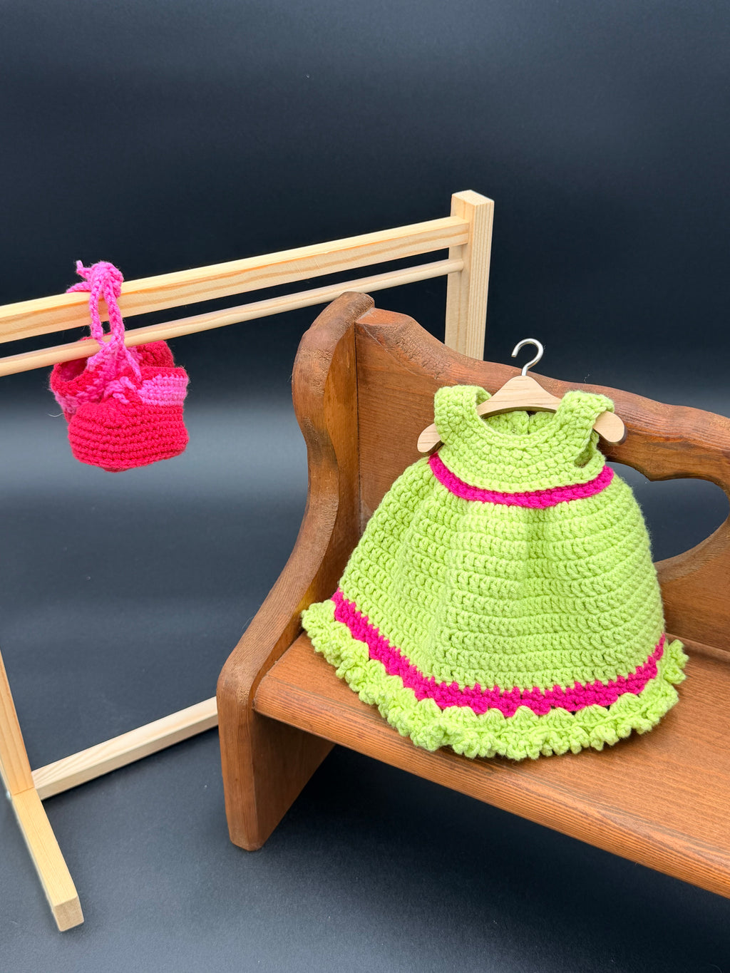 Dress & Oxfords Set - Lime & Pinks