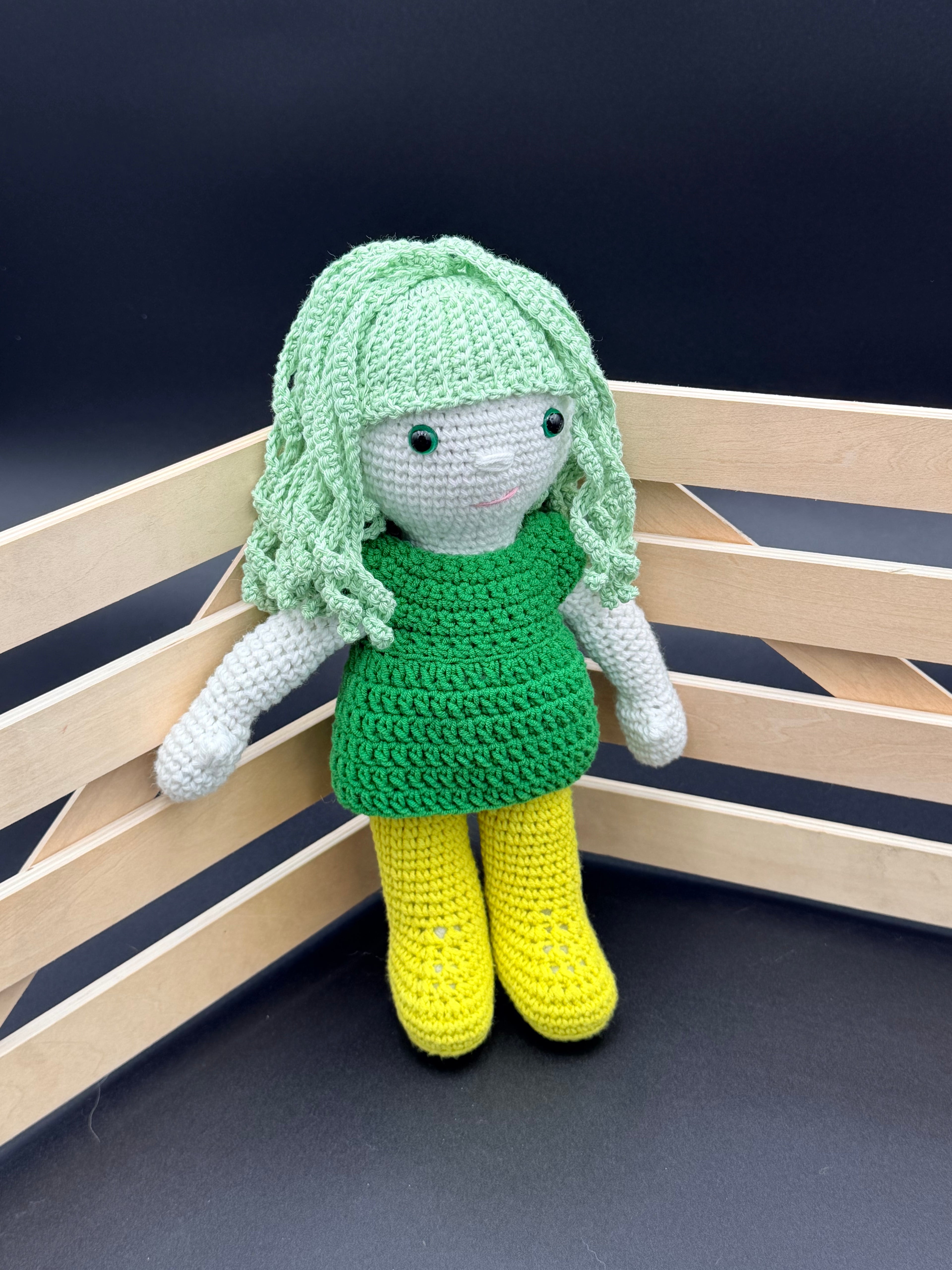 Elfling Doll - Mint, Green,  Chartreuse