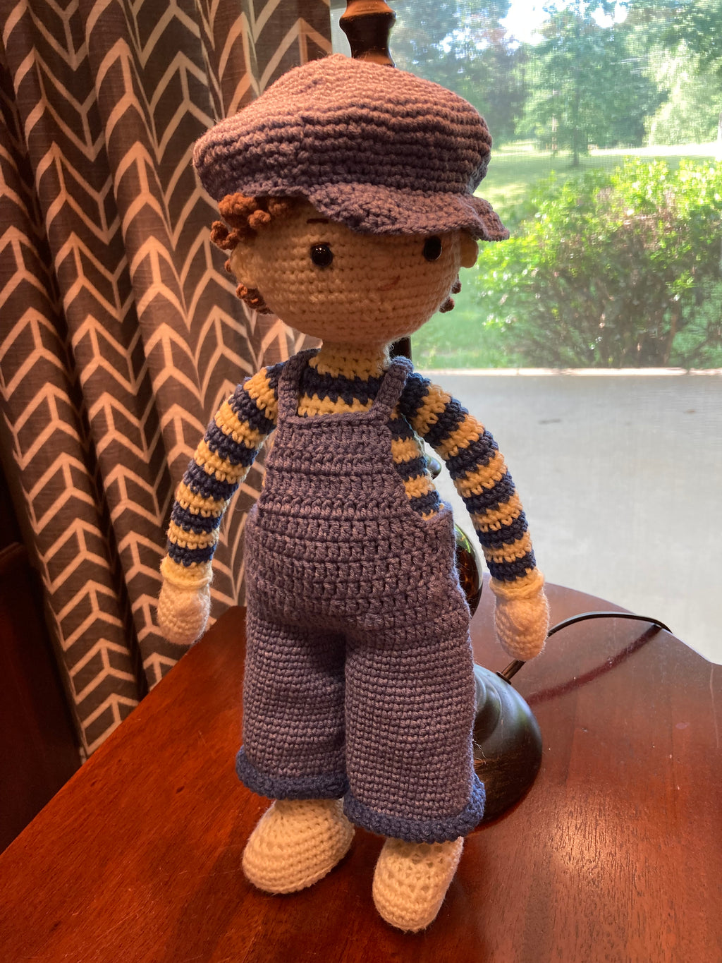 Miss Mim’s Custom Traditional Boy Doll with Overalls & Hat