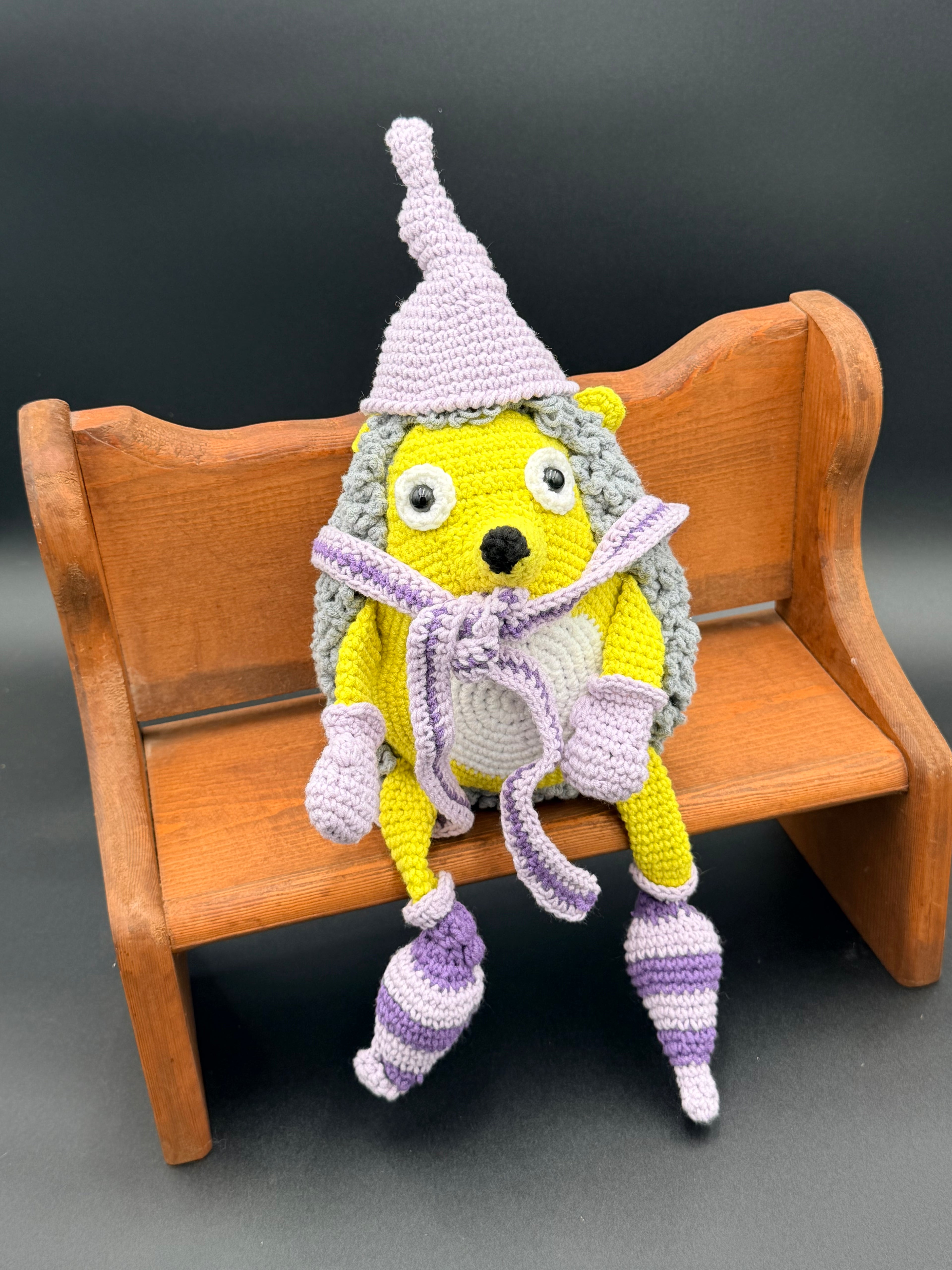 Harry Hedgehogs - Grey/Chartreuse/Purples