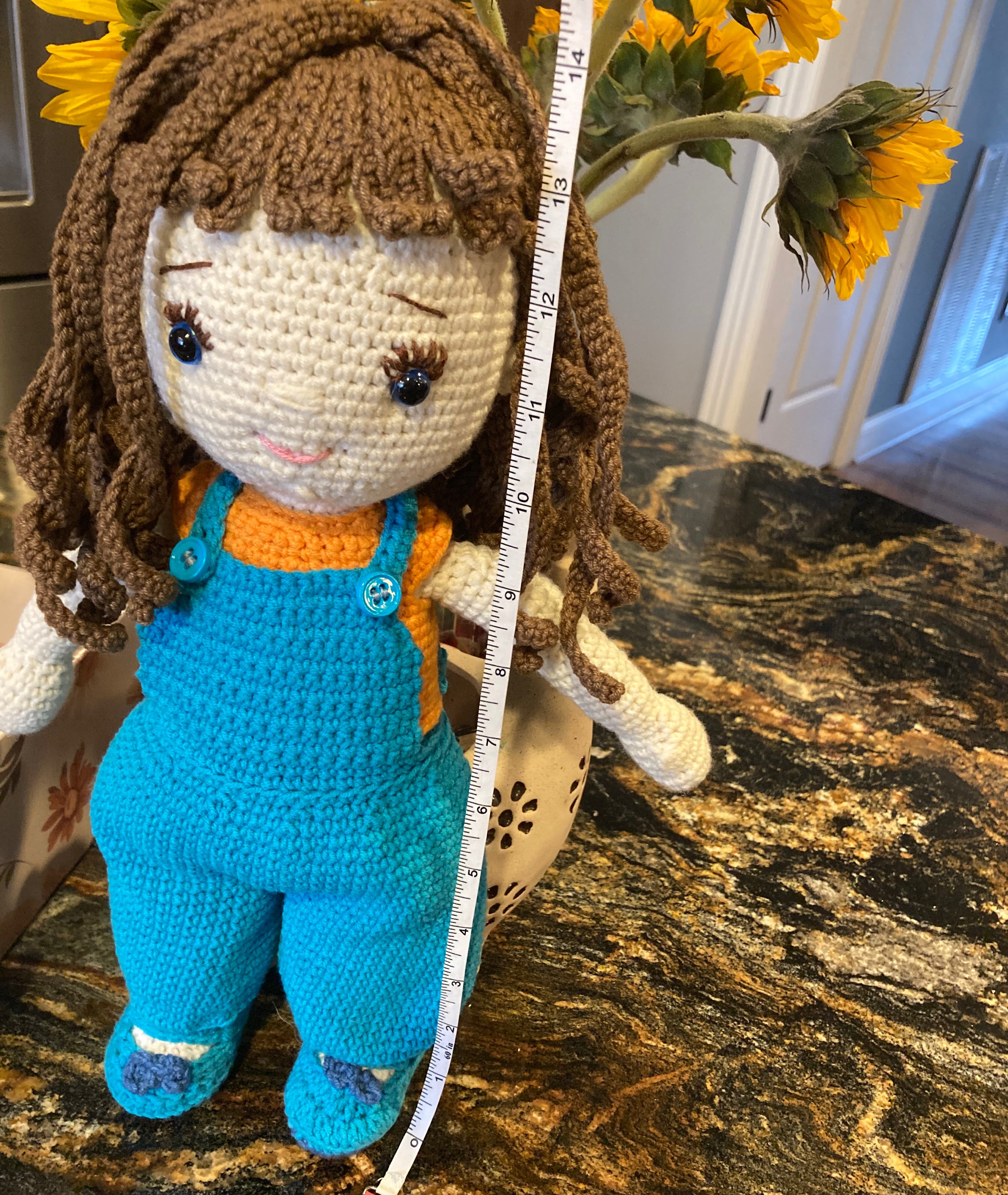 Miss Mim’s Custom Traditional Girl Doll with Overalls & Tee & Shoes