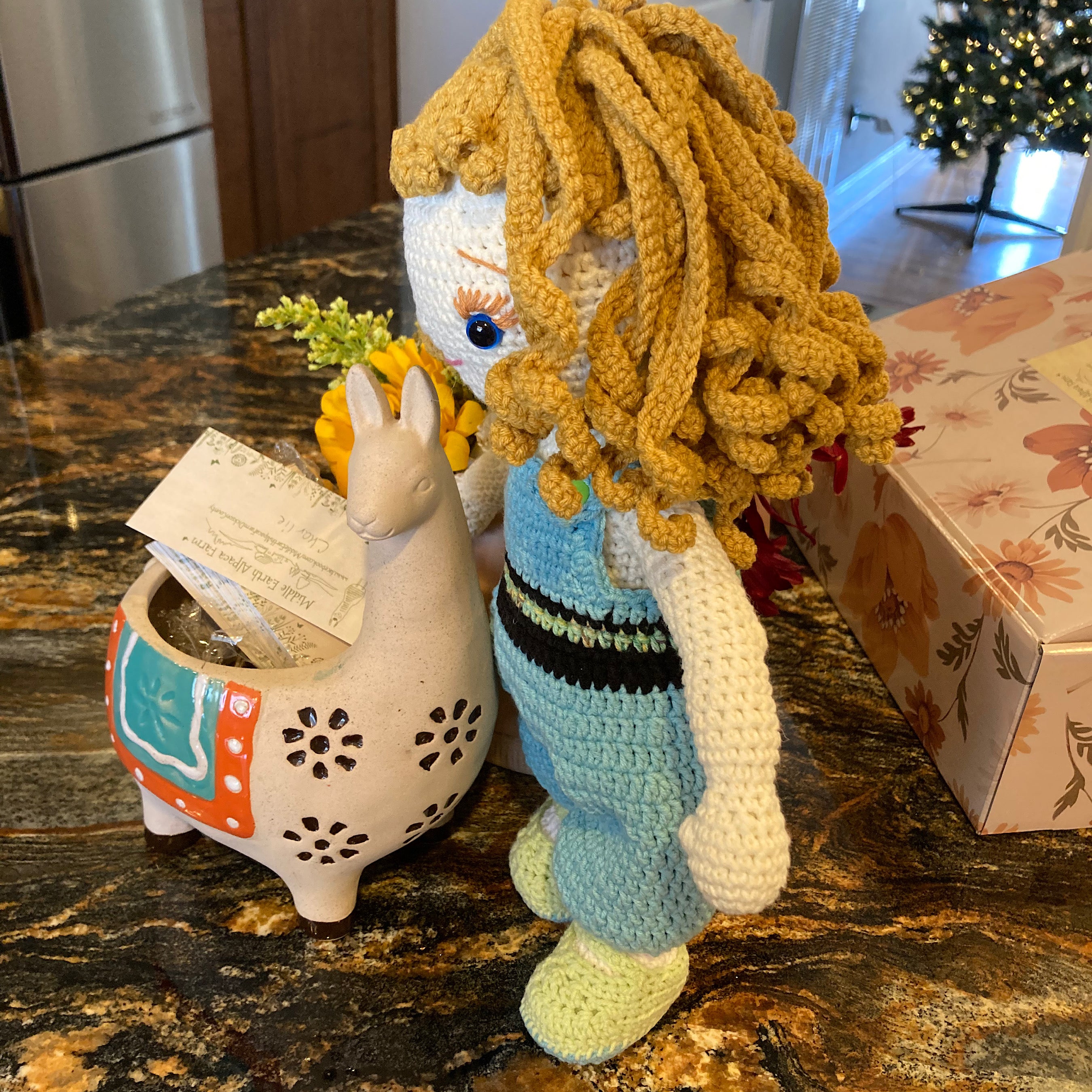 Miss Mim’s Custom Traditional Girl Doll with Princess Overalls & Ballet Slippers