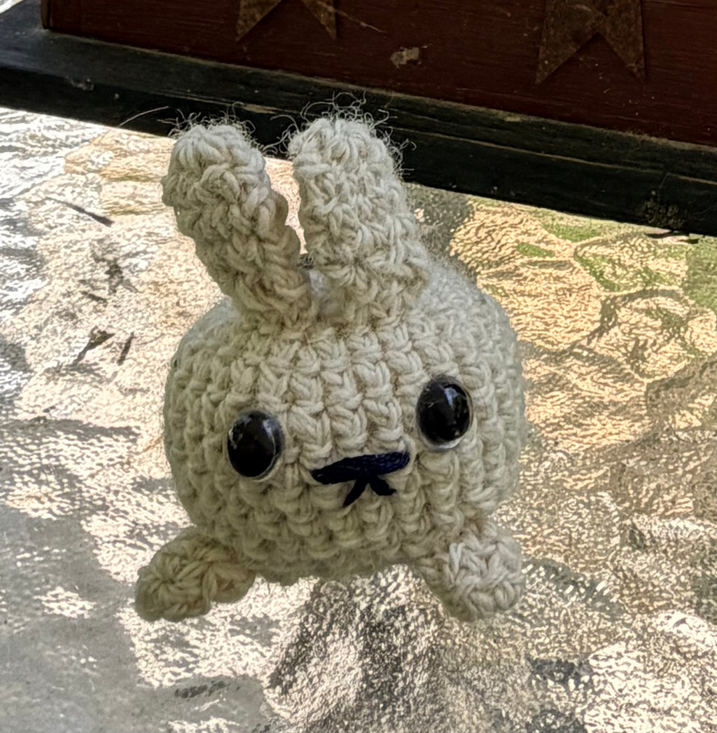 Handmade Heritage Wool Cream Bunny Bag Charm