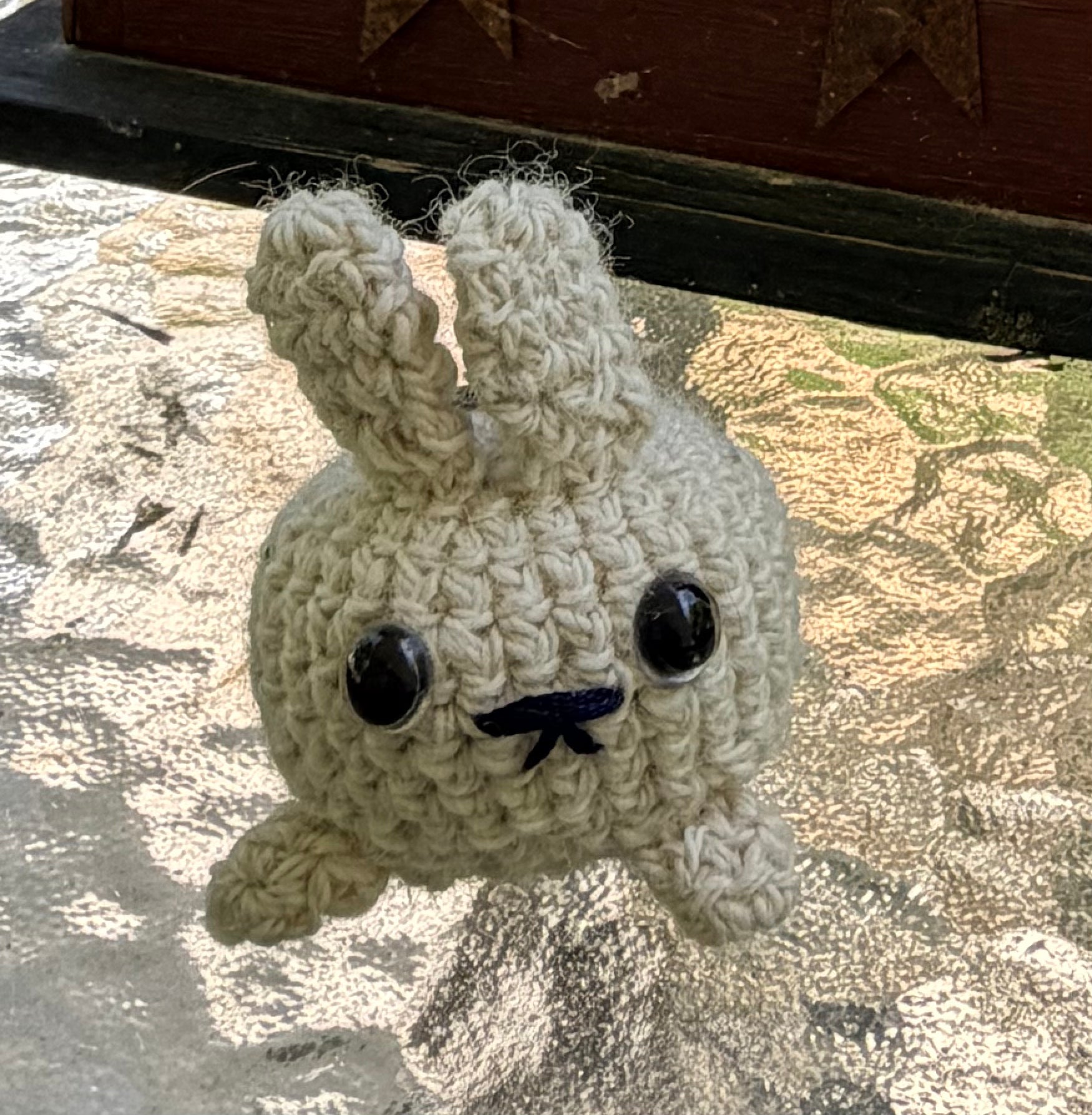 Handmade Heritage Wool Cream Bunny Bag Charm