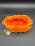 Genuine Hand-Dyed Alpaca & Leather Basket - Large