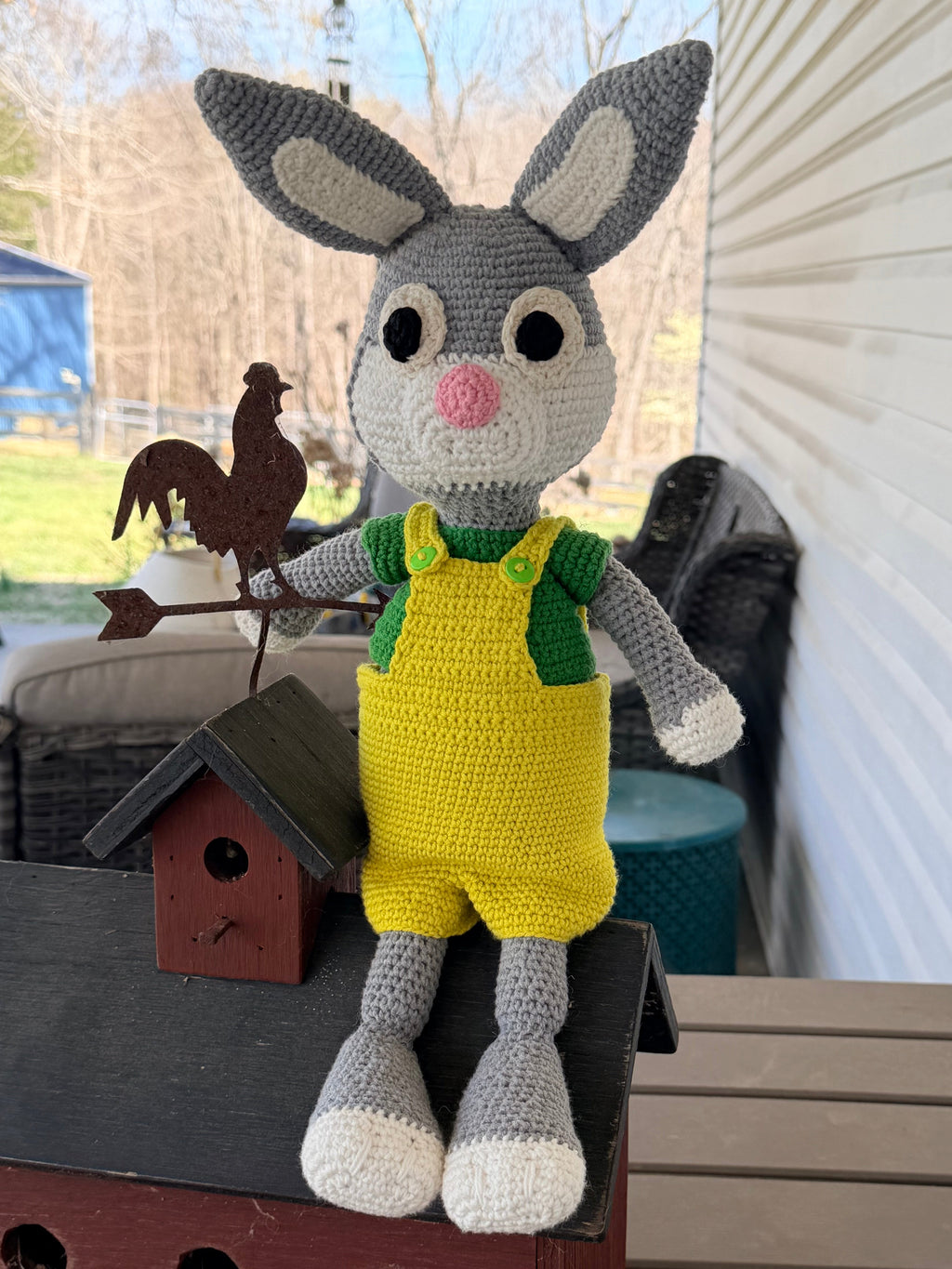 Handcrafted Amigurumi Bunny - Grey & Ivory