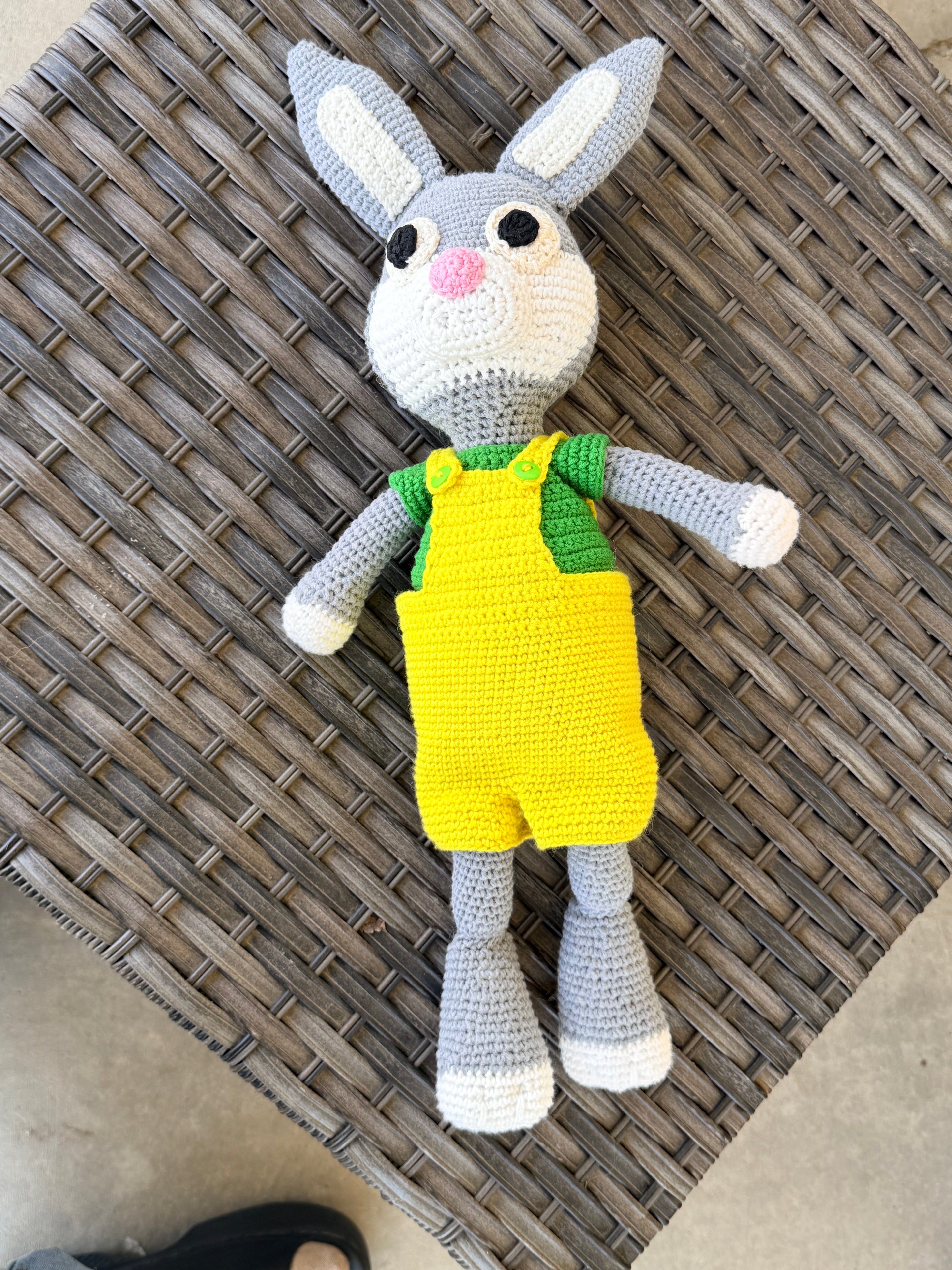 Handcrafted Amigurumi Bunny - Grey & Ivory